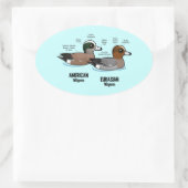 Wigeon vs Wigeon Ovale Sticker (Tas)