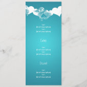 Wiggenmenu Grunge Hearts Turquoise Menu (Achterkant)