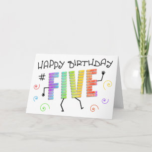 Wiggle n Giggle Fun 5e anniversaire Carte de voeux