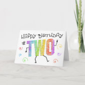 Wiggle n Giggle Fun Carte de voeux 2e anniversaire (Devant)