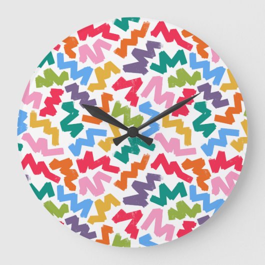 Wiggle wiggle contemporary clock grote klok (Voorkant)