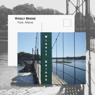 Wiggly Bridge York Maine Fotografisch Briefkaart