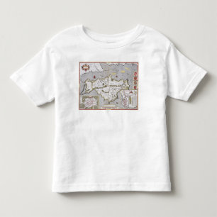 Wight Island, gegraveerd door Jodocus Hondius Kinder Shirts