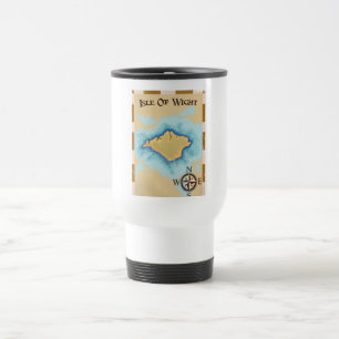 Wight Treasure kaart reisposter Reisbeker