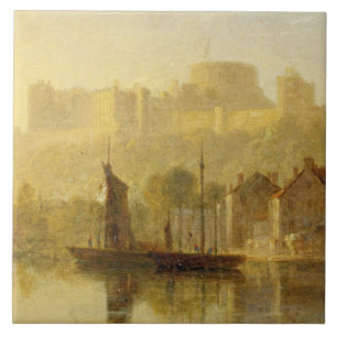 Wiindsor Castle uit de Theems (olie op het karton) Tegeltje