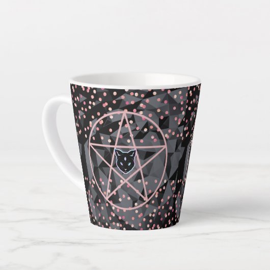 WiizyWitch Magic Witch Cosmic Cat Pentacle Magick Latte Mok (Linkerhoek)
