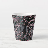 WiizyWitch Magic Witch Cosmic Cat Pentacle Magick Latte Mok (Voorkant)