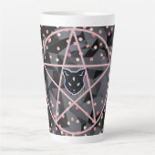WiizyWitch Magic Witch Cosmic Cat Pentacle Magick Latte Mok (Voorkant)