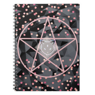 WiizyWitch Magic Witch Cosmic Cat Pentacle Magick Notitieboek