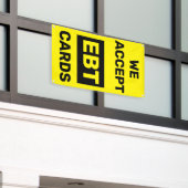 Wij accepteren EBT Kaarten Convenience Store Winke Spandoek (Buitenkant Gebouw)