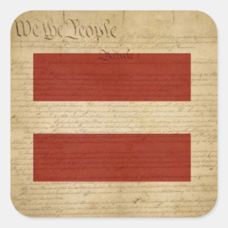 Wij allen de mensen = GELIJKHEID Vierkante Sticker