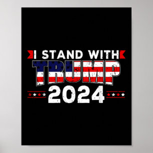 Wij als mensen staan voor Donald Trump 2024 Amerik Poster