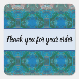 Wij danken u voor uw bestelling en uw bedrijf vierkante sticker