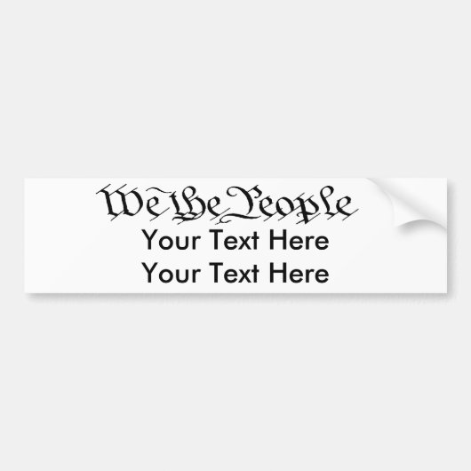 Wij, de aanpasbare pompsticker voor de mensen bumpersticker (Voorkant)