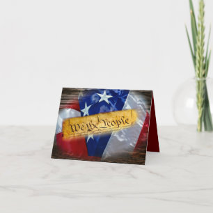 Wij de Amerikaanse vlag van de mensen Bedankkaart