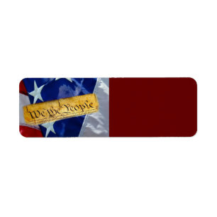 Wij de Amerikaanse vlag van de mensen Etiket