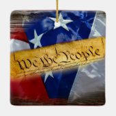 Wij de Amerikaanse vlag van de mensen Keramisch Ornament (Achterkant)