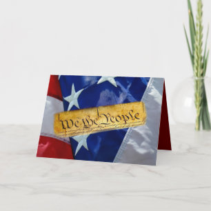 Wij de Amerikaanse vlag van de mensen Notitiekaartje