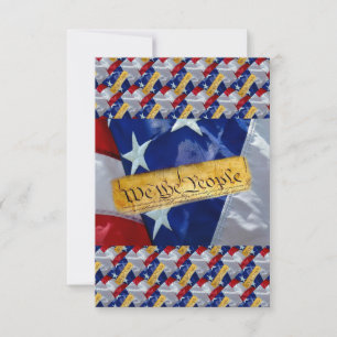 Wij de Amerikaanse vlag van de mensen Save The Date