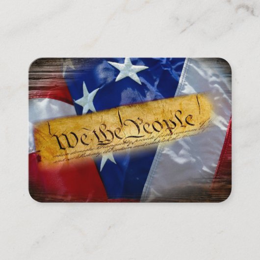 Wij de Amerikaanse vlag van de mensen Visitekaartje (Voorkant)