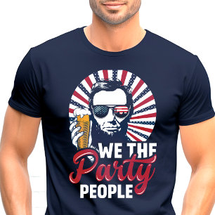 Wij De Feestmensen Abraham Lincoln Patriottisch T-shirt