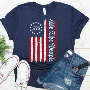 Wij de mensen 1776 Betsy Ross vlag op 4 juli T-shirt