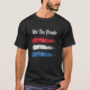 *~* Wij, de mensen Abstracte Amerikaanse vlag T-shirt