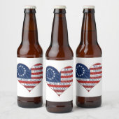 Wij, de mensen-Amerikaanse vlag Bier Etiket (Flessen)