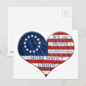 Wij, de mensen-Amerikaanse vlag Briefkaart (Voorkant / Achterkant)