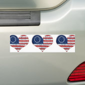 Wij, de mensen-Amerikaanse vlag Bumpersticker (Op auto)