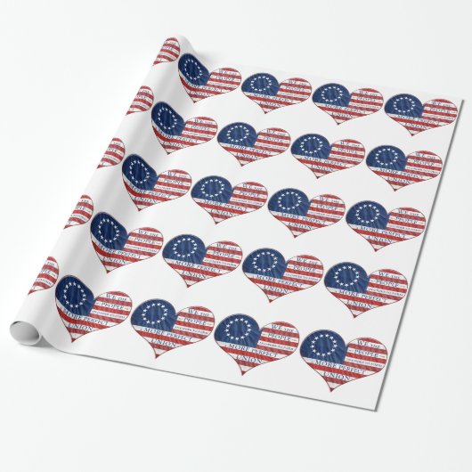 Wij, de mensen-Amerikaanse vlag Cadeaupapier (Uitgerold)