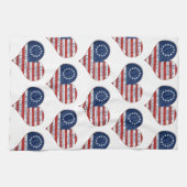 Wij, de mensen Amerikaanse vlag Heart Kitchen Towe Theedoek (Horizontaal)