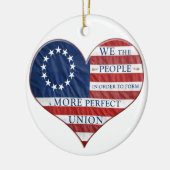 Wij, de mensen-Amerikaanse vlag Keramisch Ornament (Links)