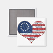 Wij, de mensen-Amerikaanse vlag Magneet (Voorkant / Achterkant)