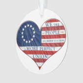 Wij, de mensen-Amerikaanse vlag Ornament (voorkant)