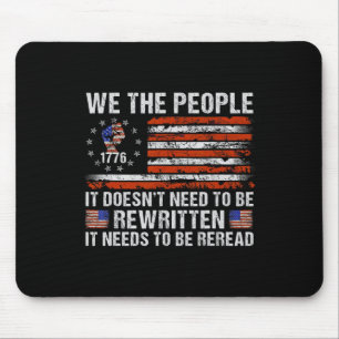 Wij de mensen Amerikaanse vlag patriottische 1776 Muismat