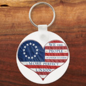 Wij, de mensen-Amerikaanse vlag Sleutelhanger (Achterkant)