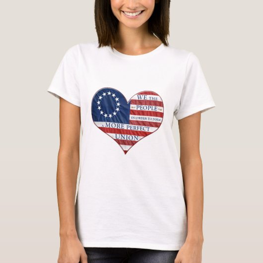 Wij, de mensen-Amerikaanse vlag T-shirt (Voorkant)