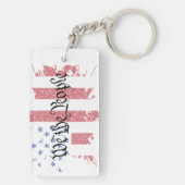 Wij, de mensen-Amerikaanse vredesvlag Sleutelhanger (achterkant)