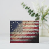 WIJ DE MENSEN BESY ROSS  AMERIKAANSE VLAG BRIEFKAART (Staand voorkant)