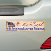 Wij, de mensen, bouwen Amerika Bumpersticker (Op auto)