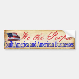 Wij, de mensen, bouwen Amerika Bumpersticker