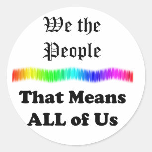Wij, de mensen...Dat betekent ons allemaal Ronde Sticker