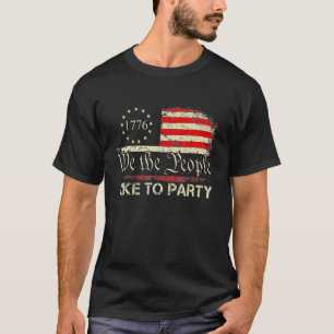 Wij, de mensen, feesten graag oude Amerikaanse vl T-shirt