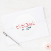 Wij de mensen het beste. 1776 ronde sticker (Envelop)