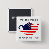 Wij, de mensen in God, wij vertrouwen Button (Voorkant /achterkant)