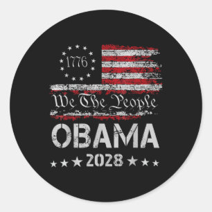 Wij de mensen Obama President 2028  Amerikaanse vl Ronde Sticker