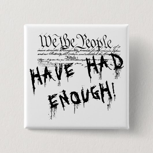 Wij de mensen!!! Politieke protestButton Vierkante Button 5,1 Cm (Voorkant)
