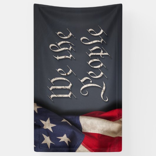 Wij, de mensen spandoek (Verticaal)