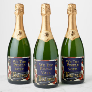 WIJ DE MENSEN STEMMEN TRUMP SPARKLING WIJNETIKET